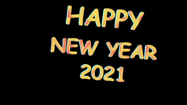 Yeni yıl 2021. Merkezde 2021 numara var. Canlandırma - Video, Çekim