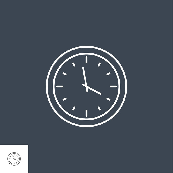 Clock Related Vector Line Icon - Vector, Image