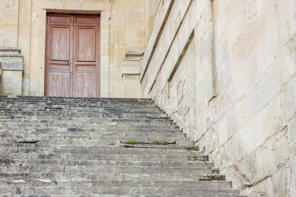 schody do polowania Królewskiego zamku w fontainebleau, Francja. - Zdjęcie, obraz