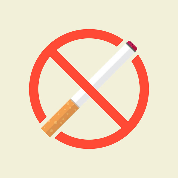 mascote de personagem de cigarro isolado no fundo, cigarros ilustração, cigarro arte clipe simples, ícone de não fumar em estilo plano. - Vetor, Imagem