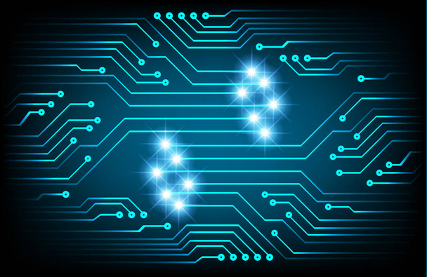 circuit board with electronic device. vector illustration - Vector, imagen