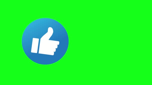 Thumbs up or like and hearts pop up with green screen concept. - Footage, Video