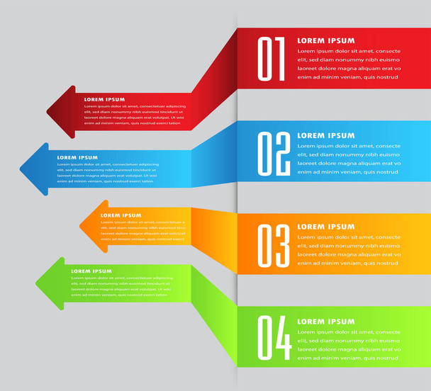 vector illustration of business infographic template - Vetor, Imagem