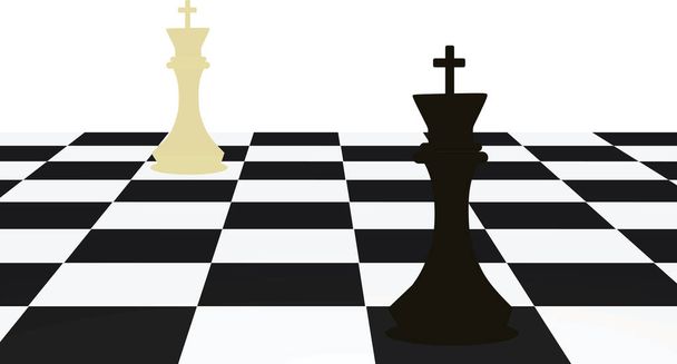 Il concetto di tavolo da scacchi. illustrazione vettoriale - Vettoriali, immagini