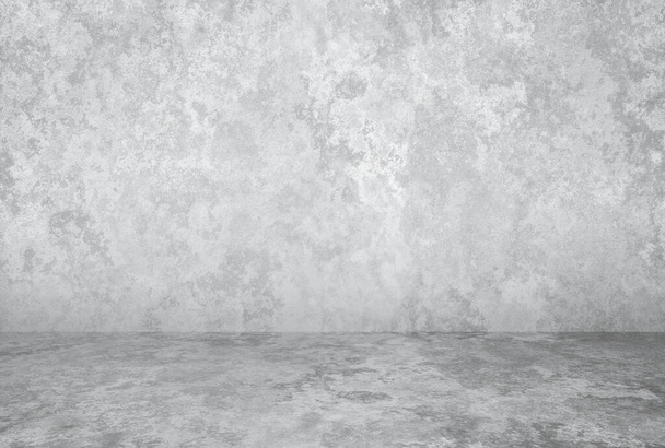 chambre vide avec mur en plâtre, fond gris - Photo, image