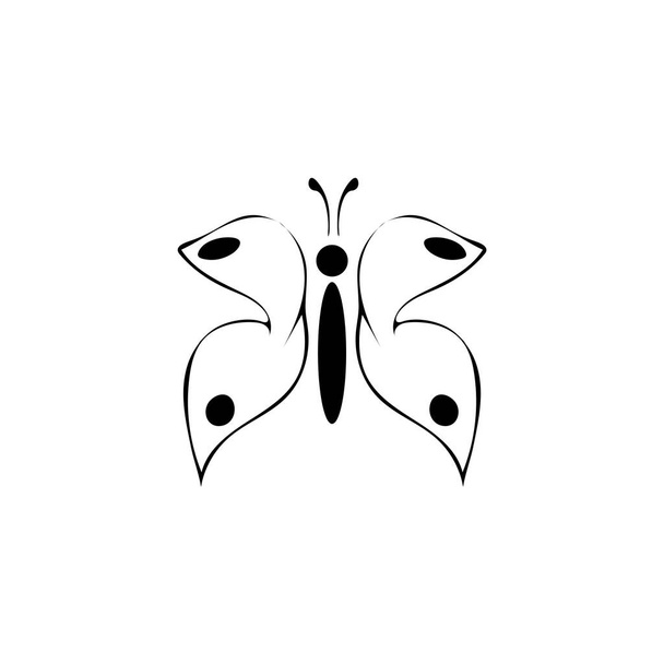 Vector - butterfly simple icon. Vector illustration. Logo - Vektor, Bild