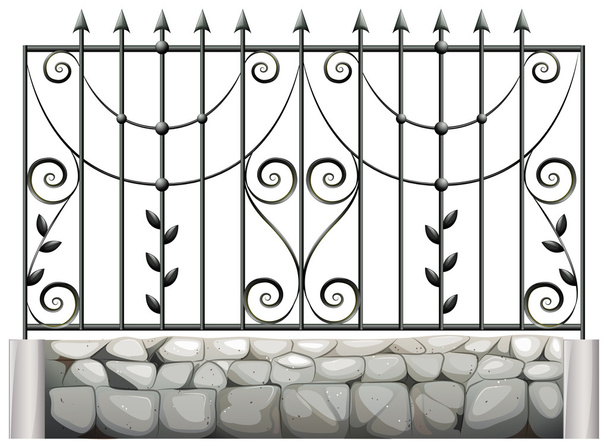 Una cerca de acero
 - Vector, imagen