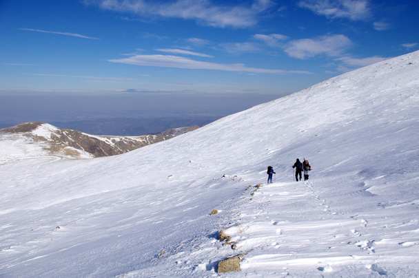 zimní turistika v horách, Bulharsko  - Fotografie, Obrázek