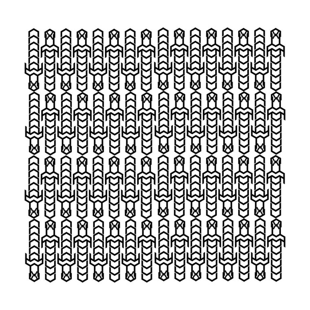 κυβικό σπαθί μπατίκ διακοσμητική γραμμή τέχνη γεωμετρικό μοτίβο για φόντο και ταπετσαρία - Διάνυσμα, εικόνα