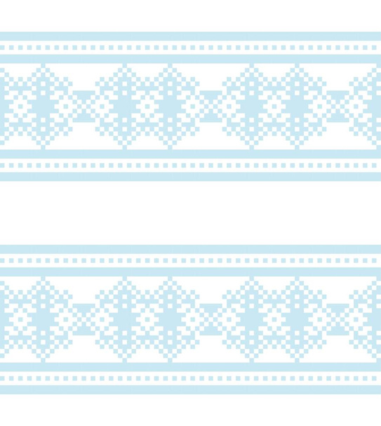 Sky Blue Christmas fair isle pattern background for fashion textiles, knitwear and graphics - Διάνυσμα, εικόνα