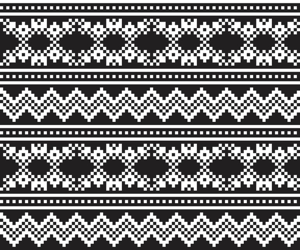 Bianco e nero Natale fiera isle pattern di sfondo per tessuti moda, maglieria e grafica - Vettoriali, immagini