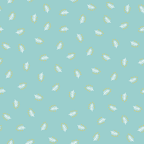 Winter doodle elements pastel blue holiday pattern 05 - Vector, Image