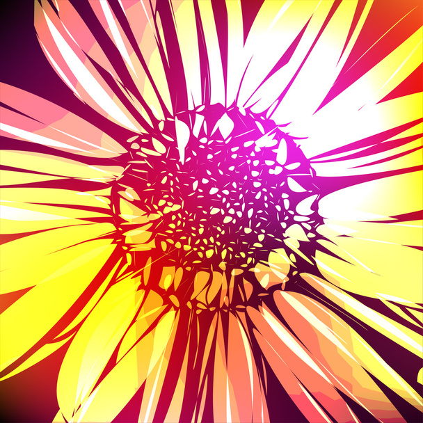 Візерунок з абстрактними квітами ромашка
 - Вектор, зображення