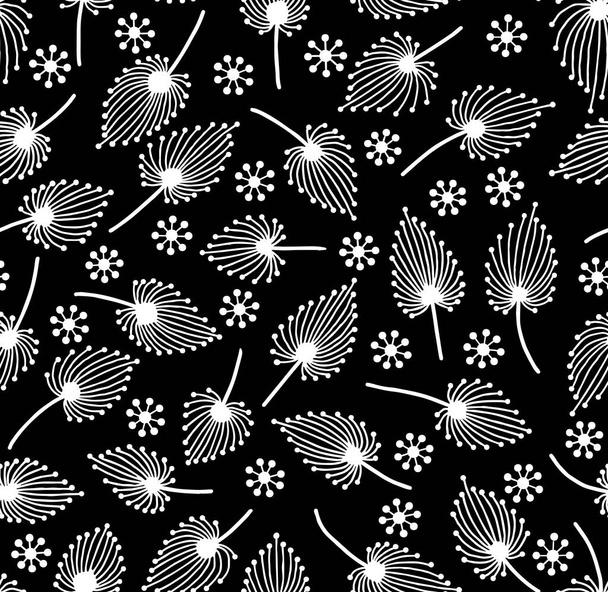 Abstract patterns seamless black and white doodle Sketch. Good for creative and greeting cards, posters, flyers, banners and covers - Vector, Imagen