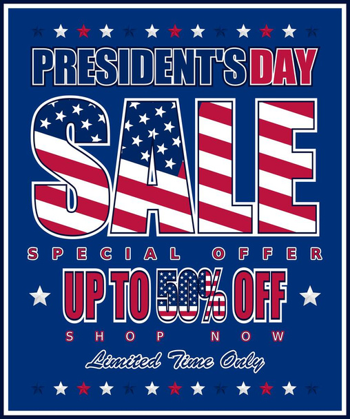 Vector illustration for advertising campaigns for President's Day celebration. Perfect for your business. - Vector, Image
