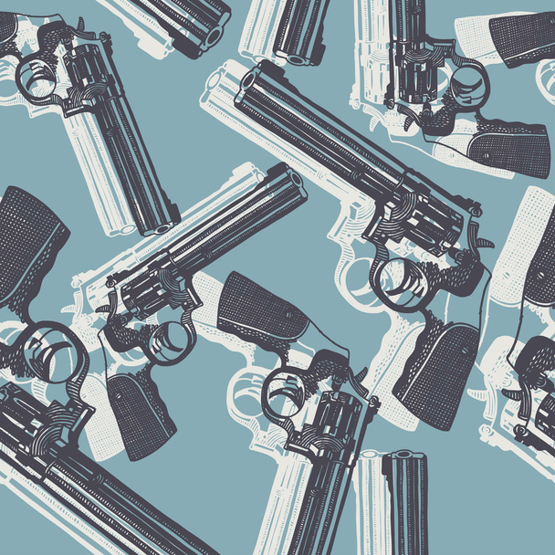 Vector seamless pattern of guns - ベクター画像