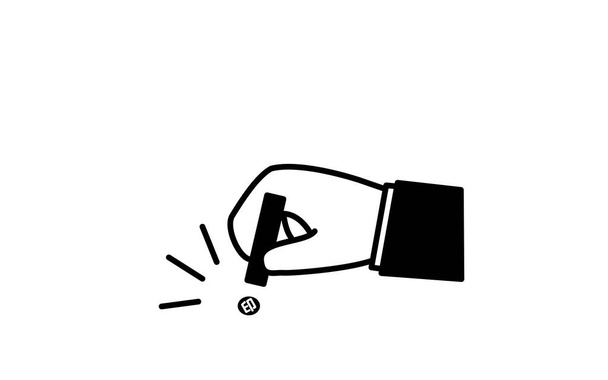 Immagine illustrazione di timbratura di un sigillo - Vettoriali, immagini