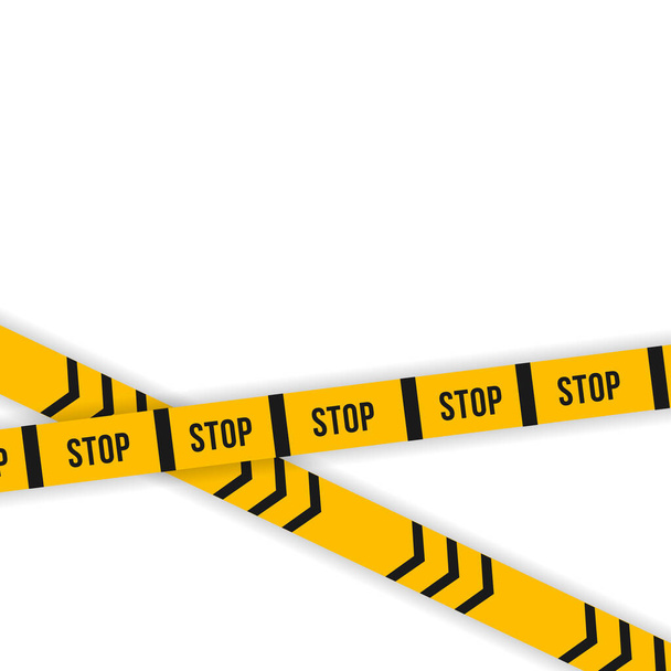 Warning yellow tape.  - Vector, Image