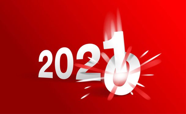 2021 está llegando - de 2020 al próximo año  - Vector, imagen