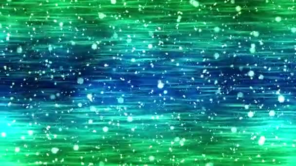 Luxury shine lights with blinking particles. Glitter vintage loop animation. Circular. Hexagonal. Linear. Screen decorations concept. Green and blue. - Footage, Video