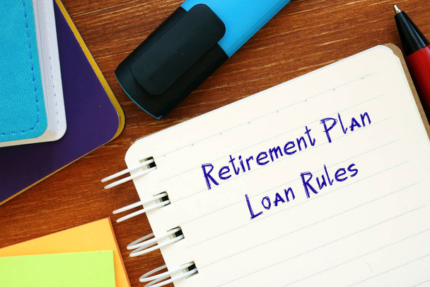 Finanční koncepce znamená důchodový plán Úvěrová pravidla se znaménkem na listu - Fotografie, Obrázek