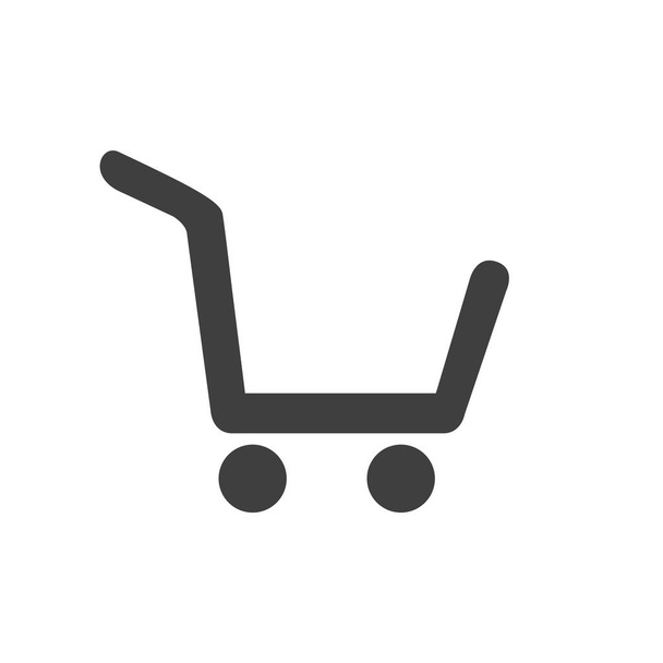 Minimalistic shopping cart line art icon για εφαρμογές και ιστοσελίδες - Διάνυσμα, εικόνα