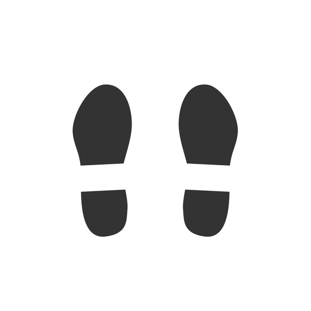 Ayak izi taslak simgesi. Mobil konsept ve web tasarımı için sembol, logo illüstrasyonu. - Vektör, Görsel