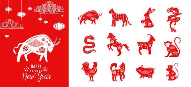 Cute Pig In A Santa Hat And Scarf Holding A Hieroglyph Meaning Pig In  Chinese Mascot Of The New Year 2019 According To Chinese Zodiac Calendar  Red Pattern Background Stock Illustration 