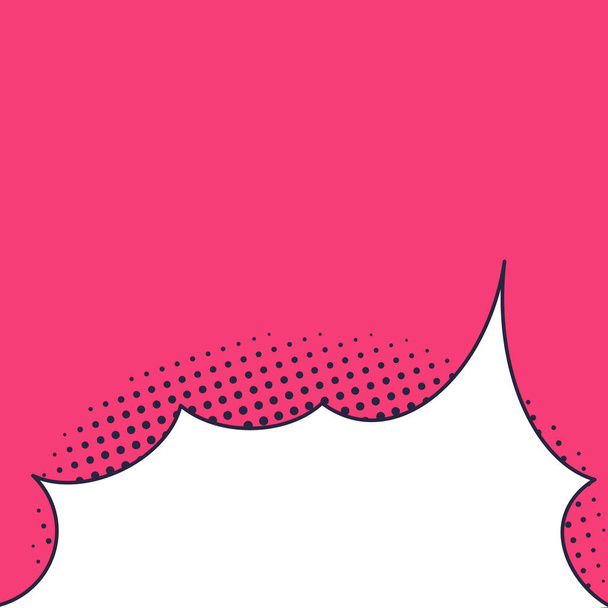 Banner de burbuja de voz rosa con espacio para frases. - Vector, Imagen