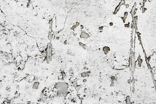 Tekstura, ściana, beton, może być używany jako tło. Fragment ściany z zadrapaniami i pęknięciami - Zdjęcie, obraz