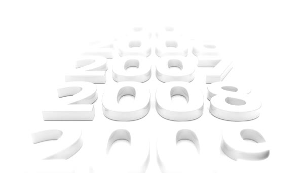 video animation - number 2021 in gold over white background - represents the new year. - Footage, Video