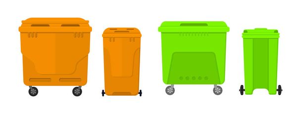 Trash container bins. - Vector, Image