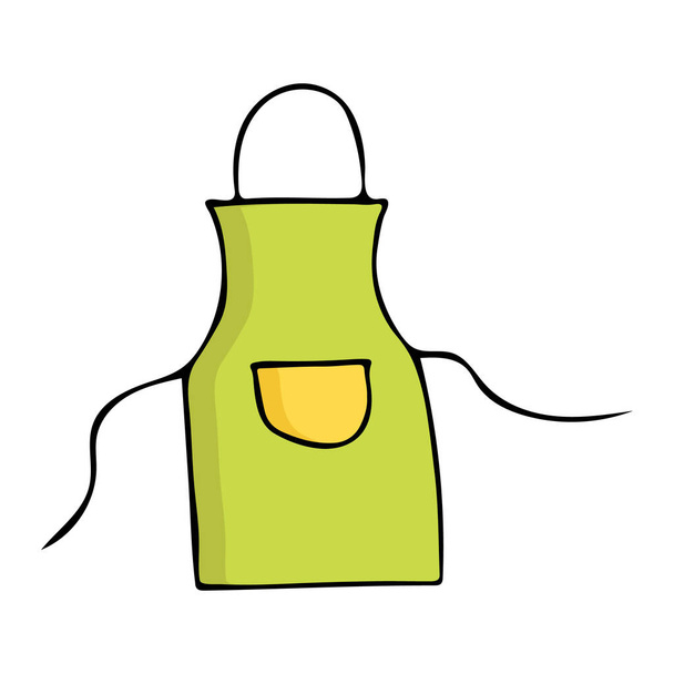 Colorful apron icon in vector. Colorful flat illustration of apron in vector - Vector, Image