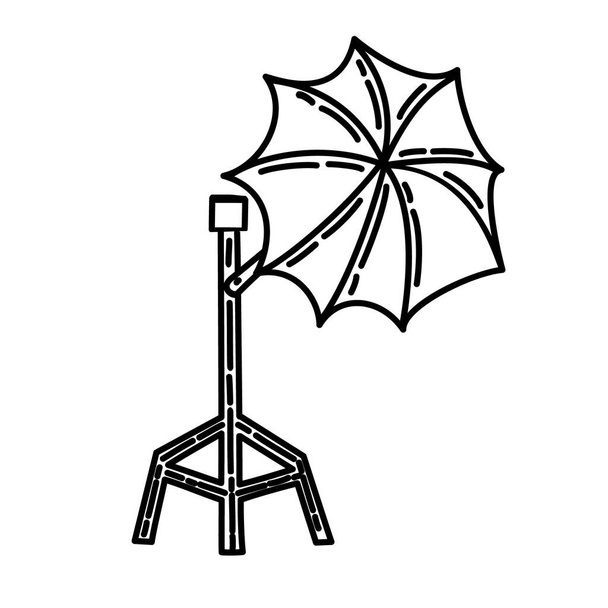 Ikona parasola. Doodle ręcznie rysowane lub czarny zarys stylu ikony - Wektor, obraz