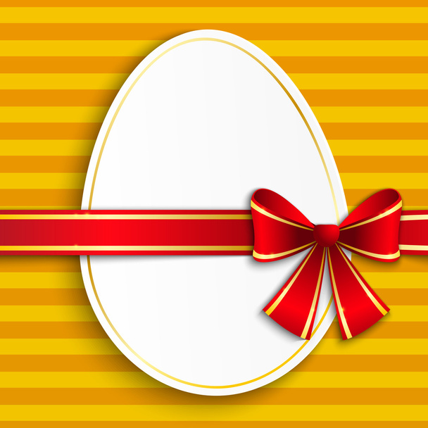 Easter card with paper egg - Vector, afbeelding