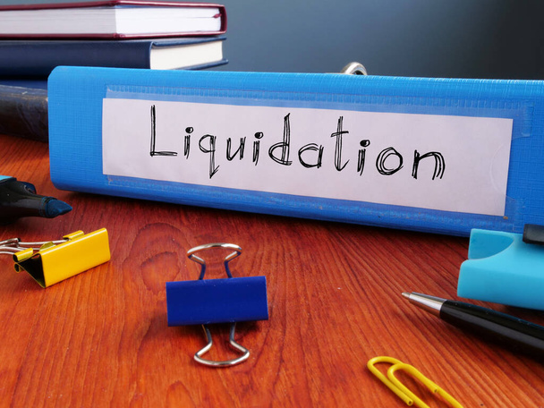 liquidation is shown on the conceptual business photo - Photo, Image