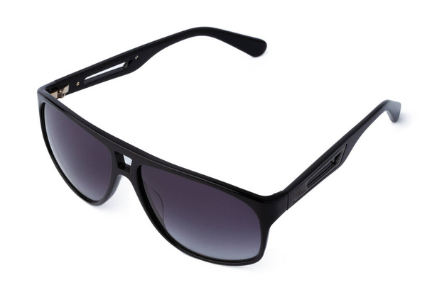 Stylish sunglasses isolated on white background, close up - Foto, imagen