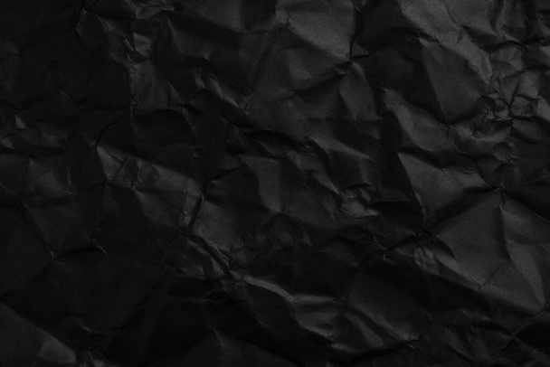 Papier noir broyé fond abstrait foncé - Photo, image