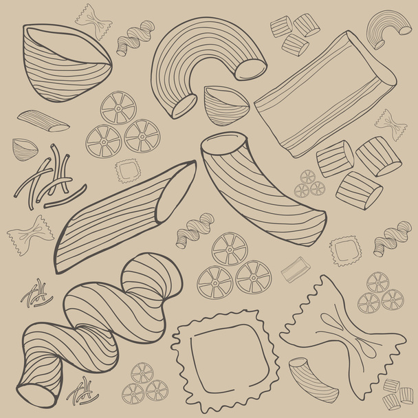 Pasta collection drawings vector set - ベクター画像