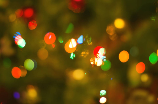 Χριστούγεννα αφηρημένη φόντο θολά φώτα γιρλάντα - Φωτογραφία, εικόνα
