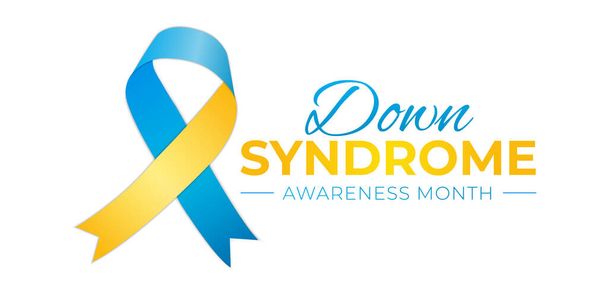 Logo du Mois de la sensibilisation au syndrome de Down Icône Isolée - Vecteur, image