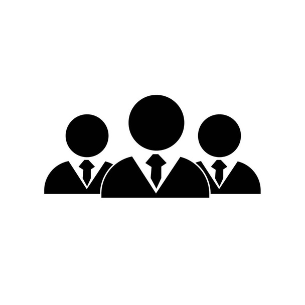 business peoples silhouettes, teamwork and meetings icons - Photo, Image