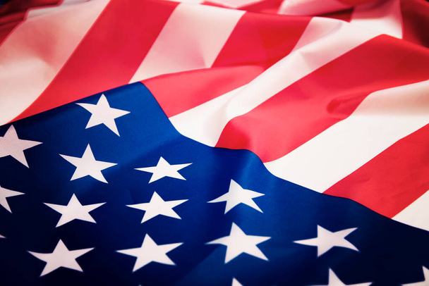 Flag of United States of America waving . - Foto, immagini