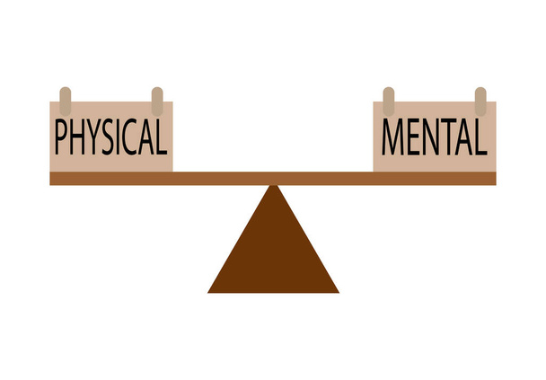 Balanced balance between the physical and mental. - Vector, Image