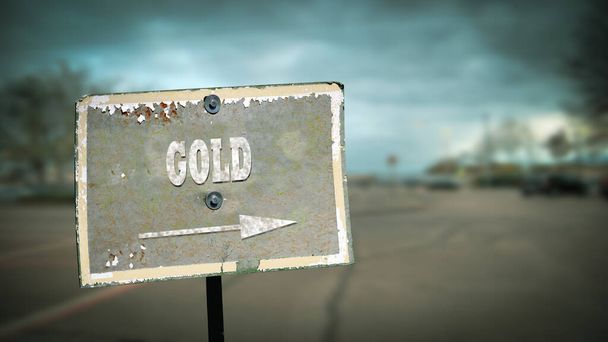 Вуличний знак Шлях до золота
 - Фото, зображення