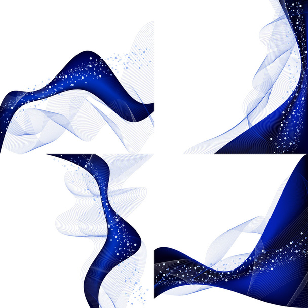 Set of abstract blue background - Vector, Image