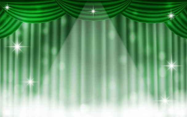 Background material for stage curtains in the spotlight - Vector, Image