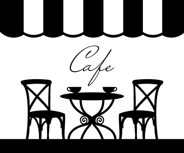 French cafe - Vector, imagen