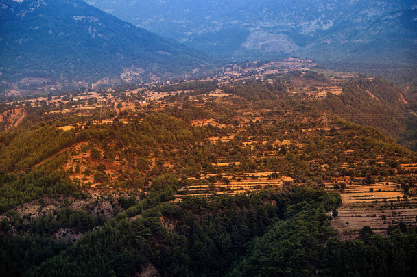 Bozburun Taurus mountains at sunset in Antalya province. Environment and natural parks in Turkey - Фото, изображение