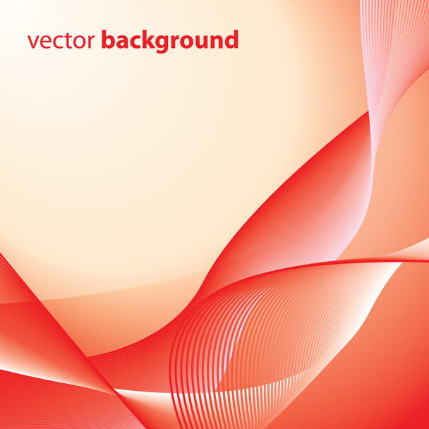 Red wave background - Vector, Image